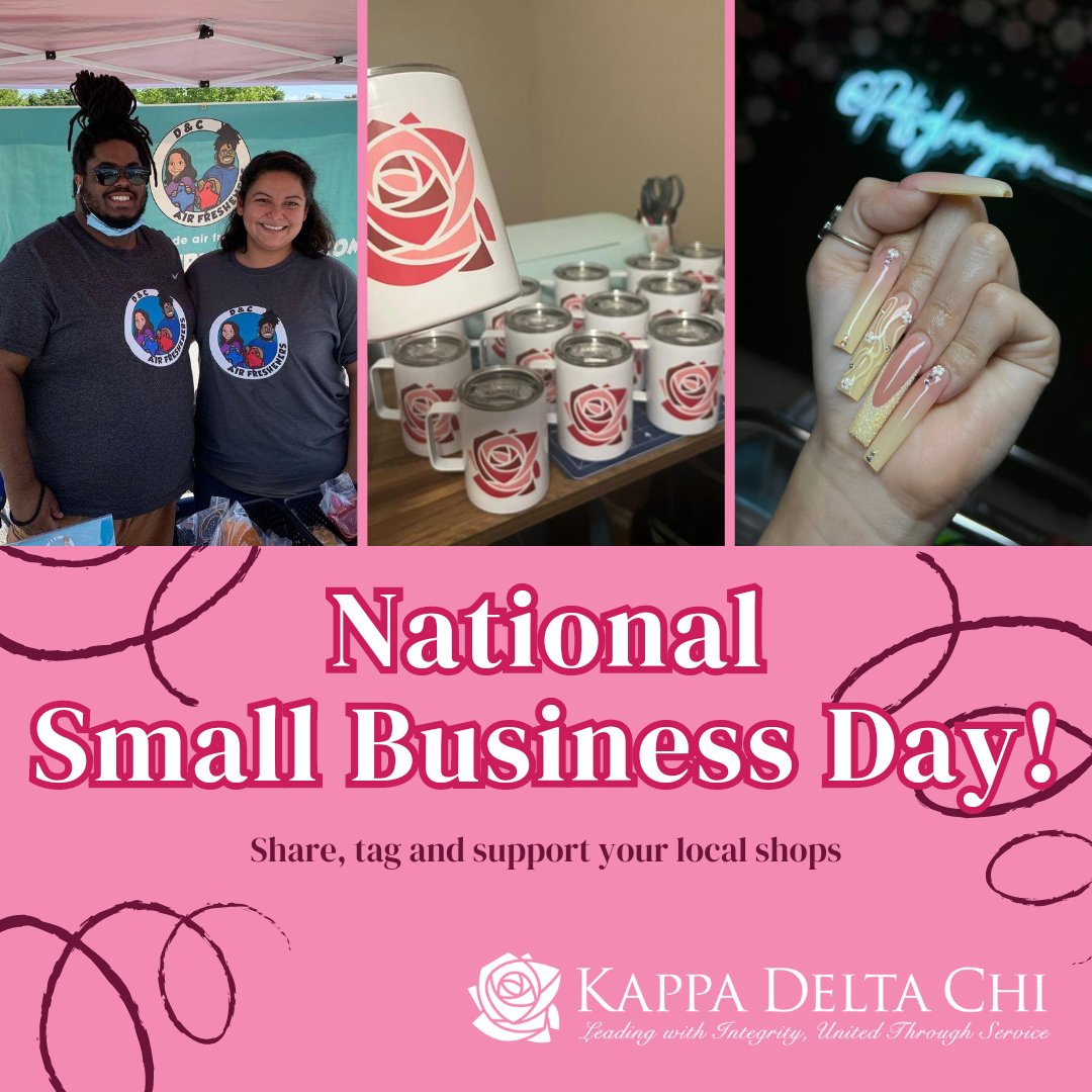 KDChi's tweet image. 🎉 Today, we celebrate #NationalSmallBusinessDay!! A day to showcase our members owned business and others! 

Did you know we have an Alumnae Business Directory? 

linktr.ee/kdchi1987

#kdchi #kappadeltachi #kdchi1987