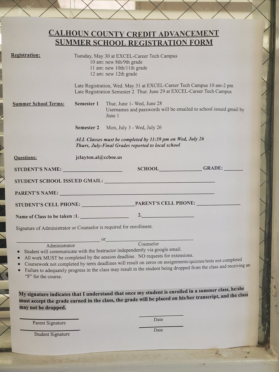 jsonclayton's tweet photo. Calhoun Co Schools: Credit Adv  📣 If you're going to be in grades 9-12 for next school year(23/24),then you can do Credit Advancement. Get w/your principal/counselor for an application.
Q&amp;A-jclayton.al@ccboe.us 
@jreyes_jr @iPartnersCCS @hood_jhood60 @tobi_burt @ccboe_news https://t.co/P3dqOjSJe8