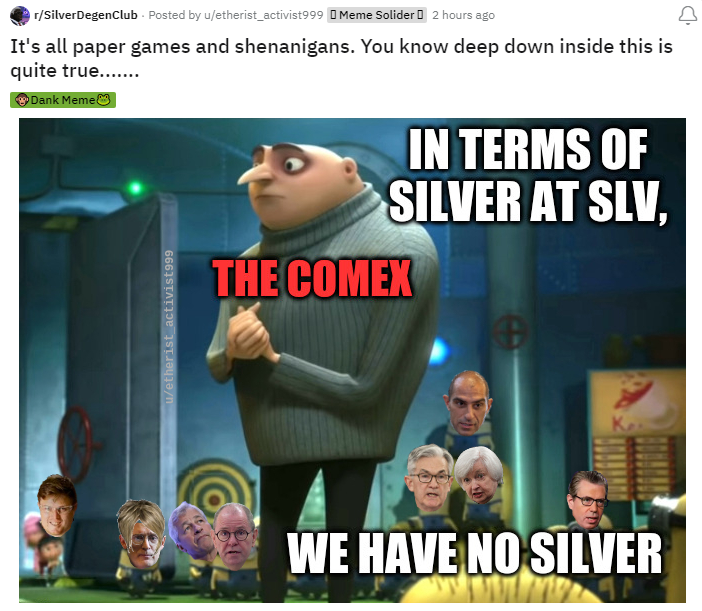 SilverDegenClub's tweet photo. u/etherist_activist999 Bangin out dat Dank :P
https://t.co/XOYuziBd7v
#SilverSqueeze #SilverDegenClub #SilverWaifus
#KeepStackingDegen #StayDegen #BankingCrisis
#ApesTogetherStrong #silver #preciousmetals #coins
#SilverQueens #SilverKings #waifus https://t.co/tOYLmHkq6s
