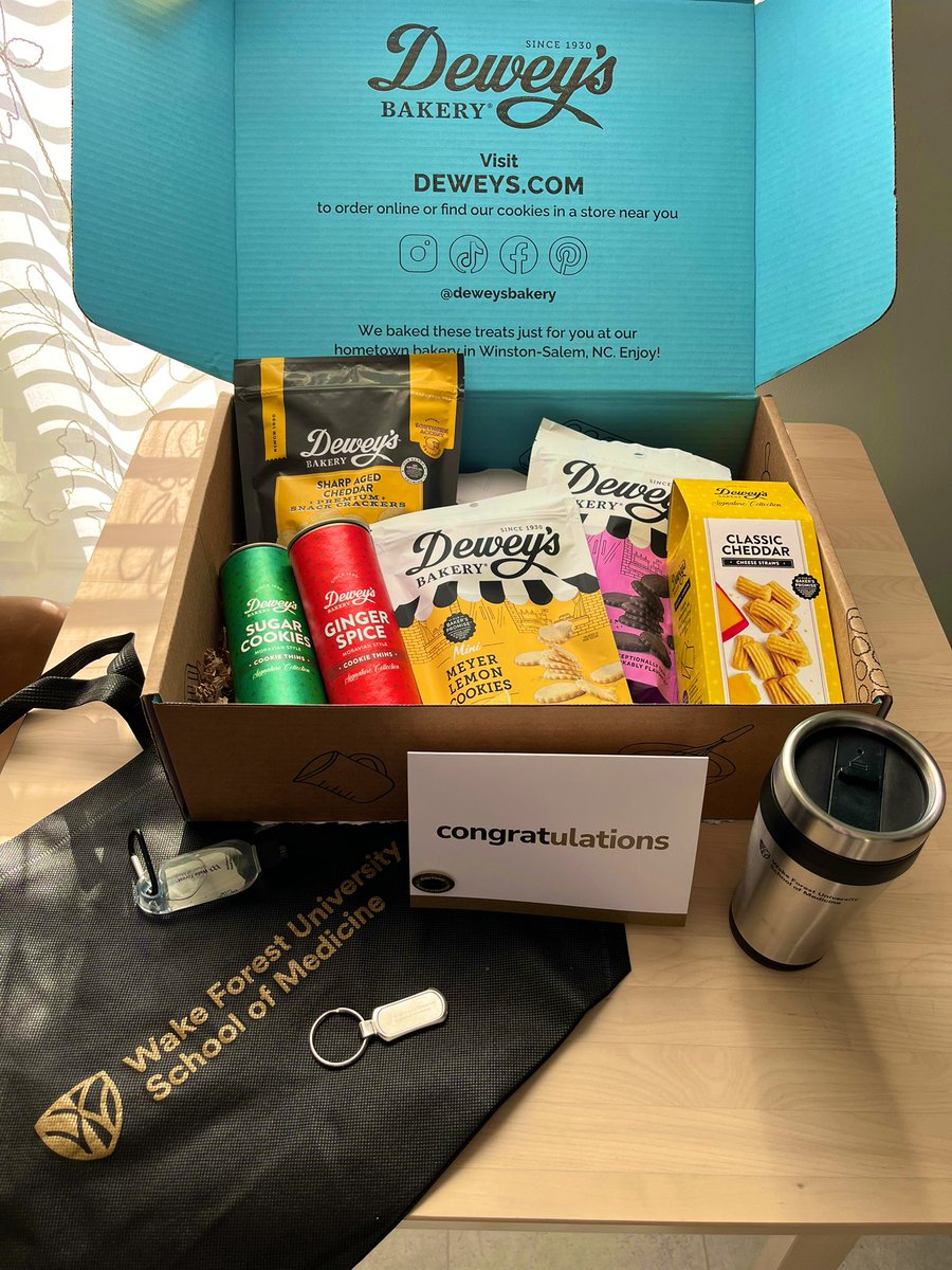 DrJimmyTodd's tweet photo. Wow! So grateful for the swag from @wakeforestmed for preceptor appreciation. The snacks will be well enjoyed in the resident workroom 😋 https://t.co/styENfDhU7