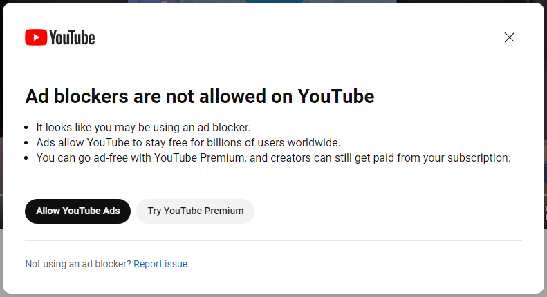 MerlusoTTV's tweet photo. YouTube está testeando un sistema que bloquea los bloqueadores de anuncios 💀

Monstruosa L si lo implementan https://t.co/EscnDUZ604