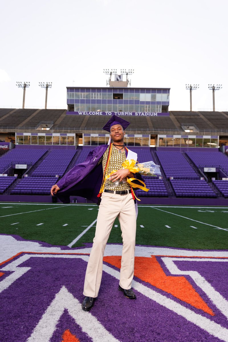 Closed another chapter of my life today. #Classof2023 it’s been real!! 🖤💜