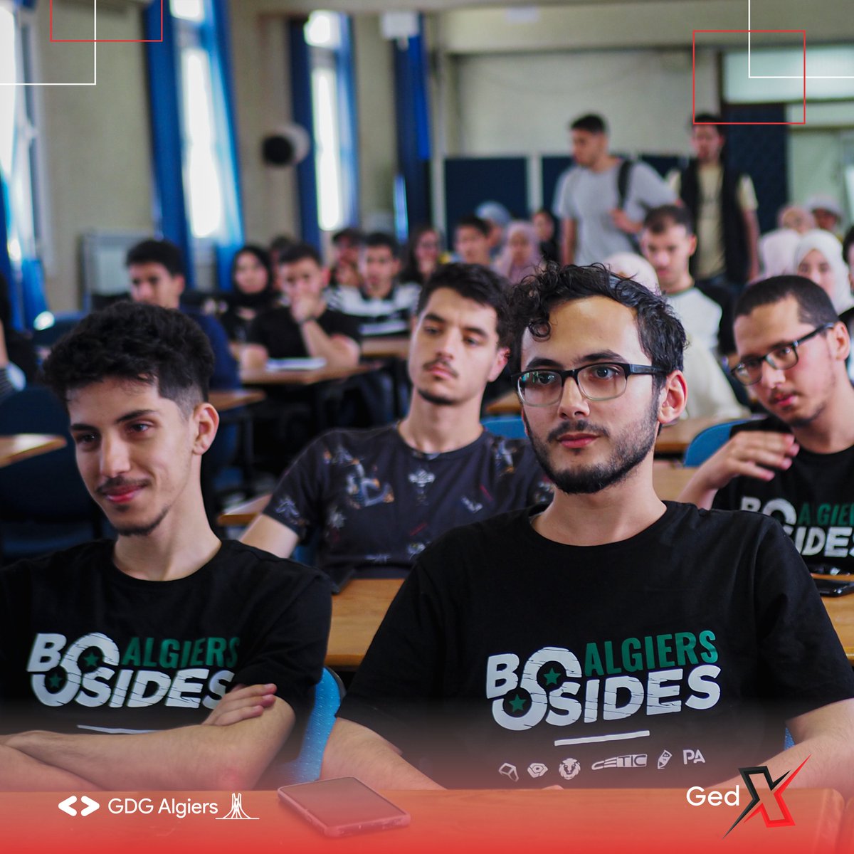 GDG_Algiers's tweet photo. For the last two talks of the onsite part of GedX, we could first hear about the revolutionary Docker from BENICHOU Younes. Then last but not least, we heard from a CTF player Walid BERROUK on how to get involved with the hackin world.
#gdg #gdg_algiers #gedx https://t.co/0Flr9ujhf8