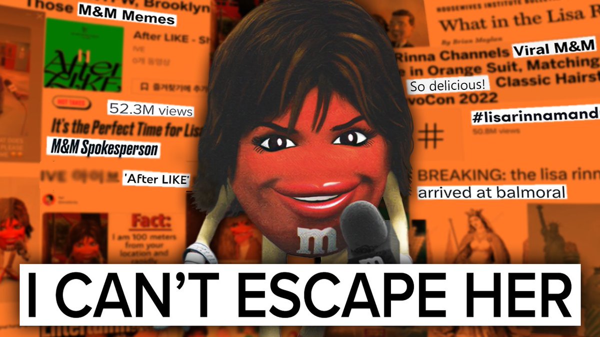 JoeRegrets's tweet photo. 🍬 New Video Alert 🍬

The Rise and Fall of the Lisa Rinna M&amp;M

i'm back :) https://t.co/CUYoffrLsg