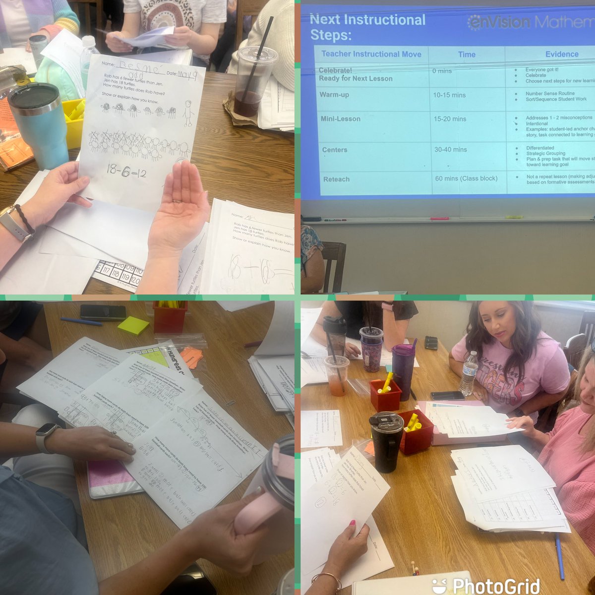 OGAP Additive PLC w/ @HartselleSchool! Today was a perfect day for reviewing the big ideas & exploring number sense routines that address them, sorting student work, & determining next steps! @OGAP_Philly @AmstiUAH