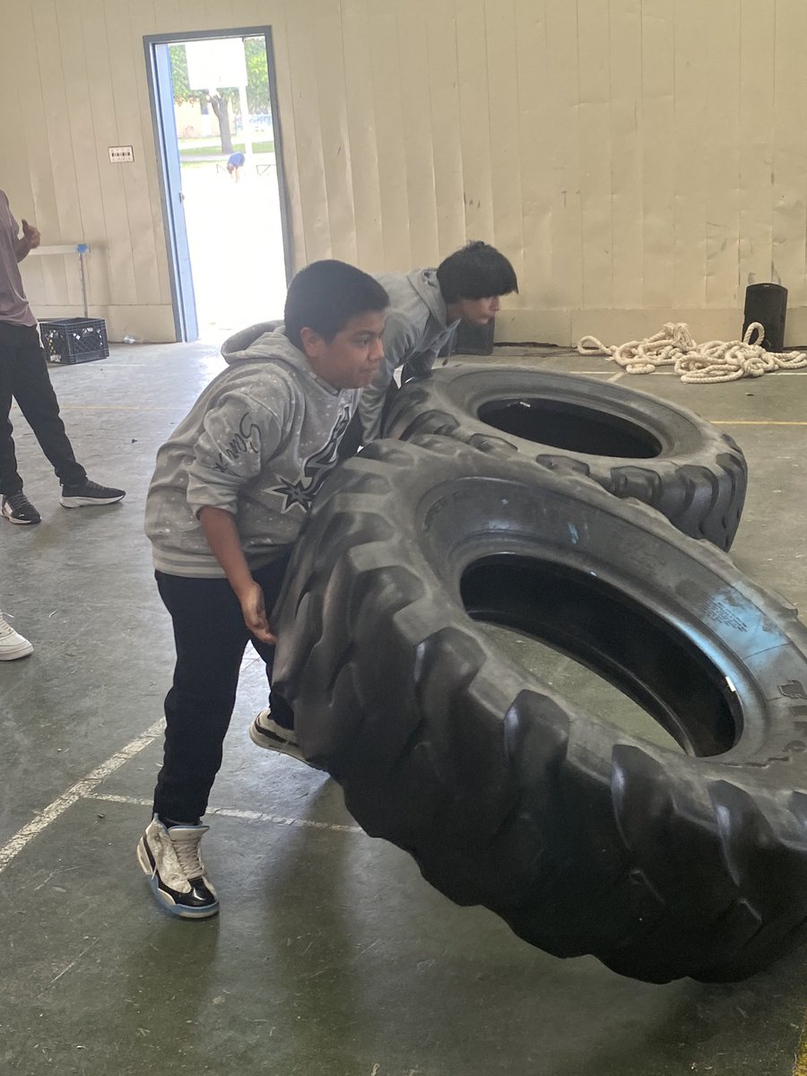 Our future Burbank athletes at work! So excited to coach our Lowell Middle School athletes. #BulldogBite