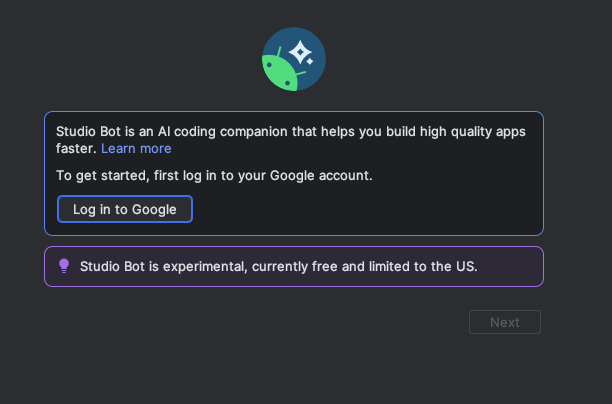 antonioleivag's tweet image. Primeras impresiones sobre #AndroidStudioBot

La primera en la frente con Studio Bot. Por lo visto solo está disponible en EE.UU.

Vamos a ver si podemos teletransportarnos...