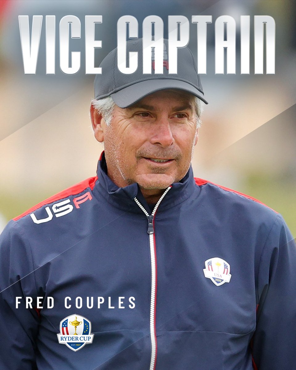 Vice Captain Couples 🏆🫡 @fredcouplesgolf has been named a vice captain for @RyderCupUSA 🇺🇸
