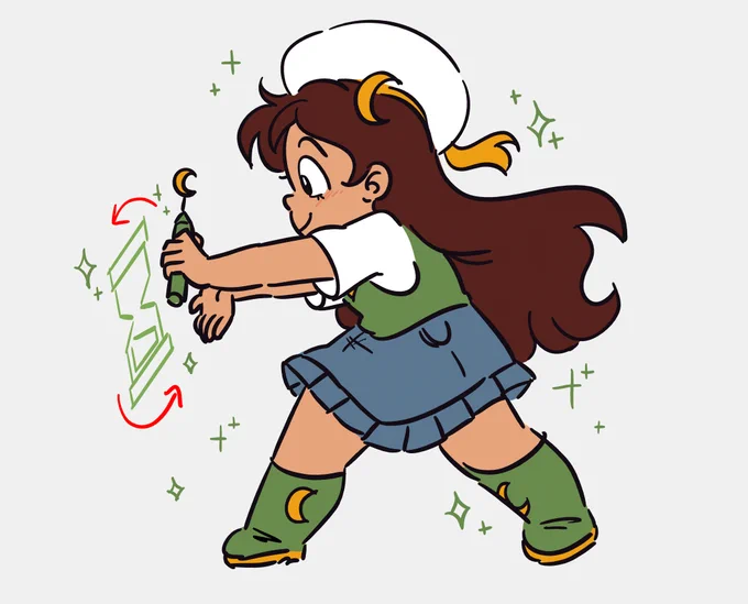 the magical girl Linh outfit concepts vs the final design  there are so many fun ideas that we bounced around with but the big poofy sailor hat was a must-have