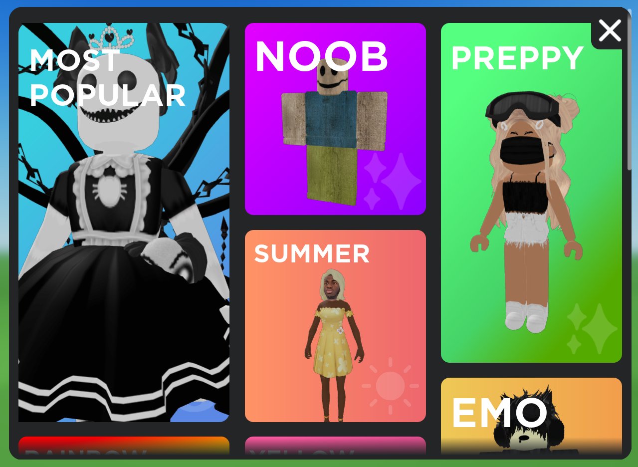 Catalog Outfit Creator - Roblox