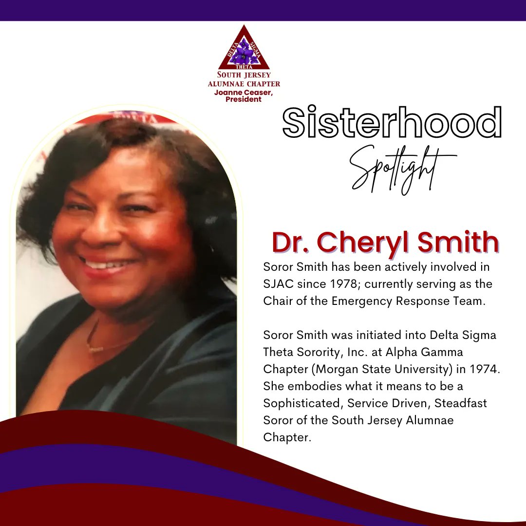 South Jersey Alumnae Chapter spotlights wonderful members fulfilling our beloved sorority's vision.  #DST1913 #JoyInOurSisterhood #SouthJersey #AMOL