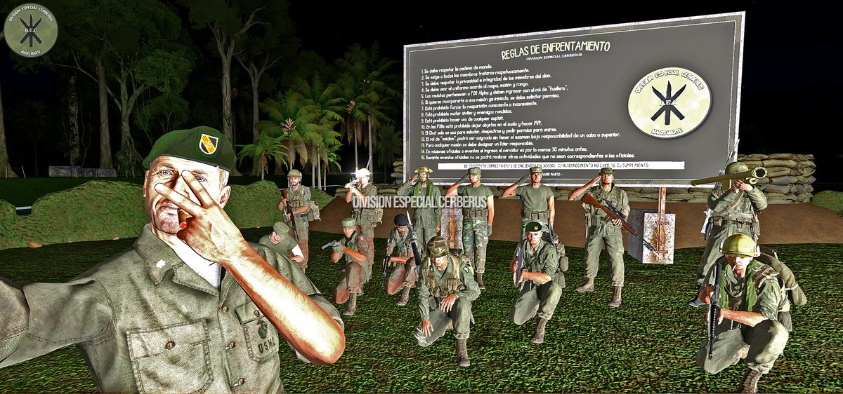DE_Cerberus's tweet photo. ¡Saludos compañeros de armas!

Les compartimos fotos de la misión oficial del domingo pasado.

Les recordamos que todos los días tenemos misiones y que este sábado tenemos evento especial en busca del "Tirador más rápido de DEC".

~ Magis Marte ~
#arma3 #milsim #discord https://t.co/R9vYWqUFBl