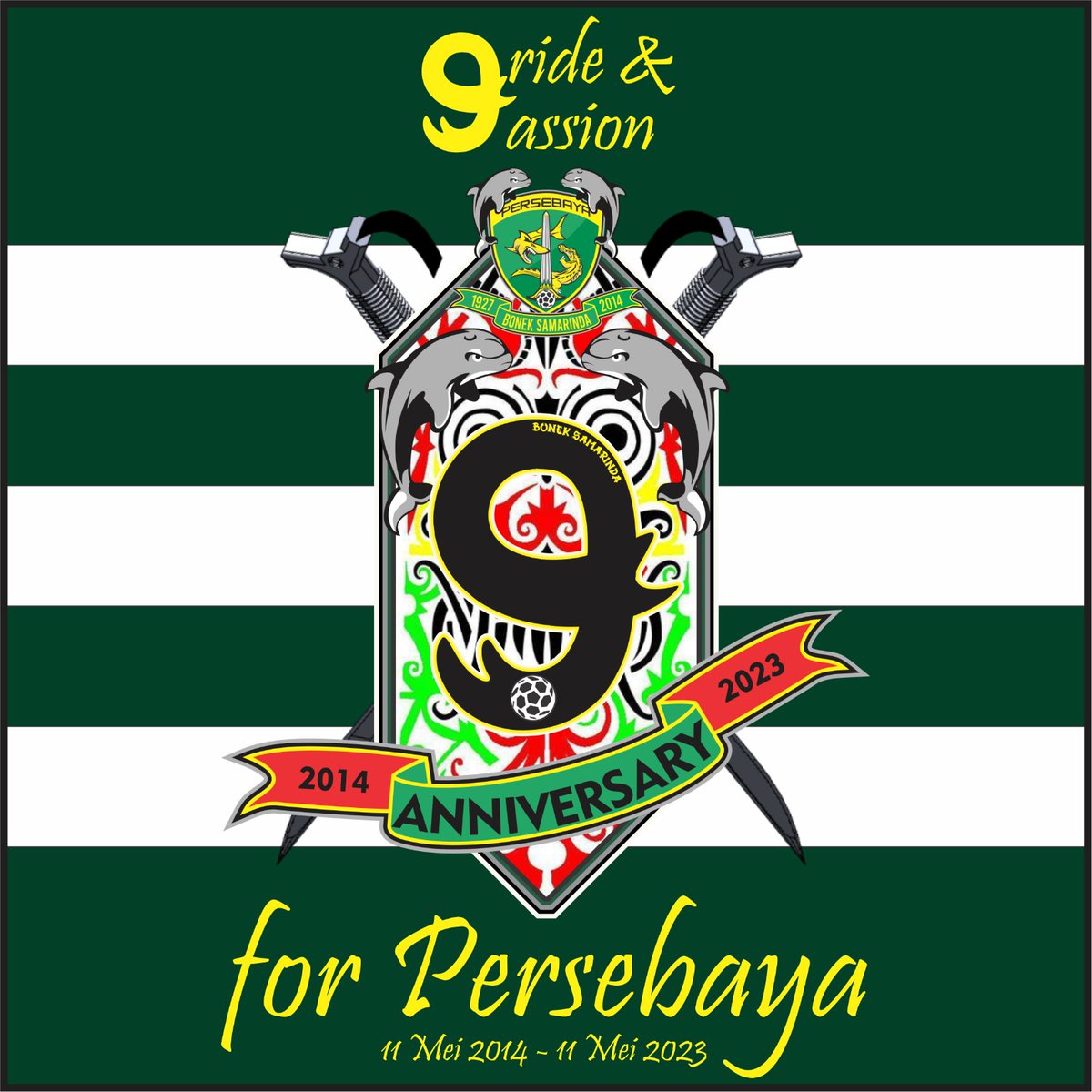 Happy Anniversary ke BONEK SAMARINDA KE 9. Semangat usia baru dengan harapan dan tekad selalu bersama untuk persebaya.
🐊🐊🐊🐊🐊
🎉🎉🎉🎉🎉🎉

Panjang umur
Panjang umur
Panjang umur

#boneksamarinda 
#annyversary 
#persebaya
#bonekbonita