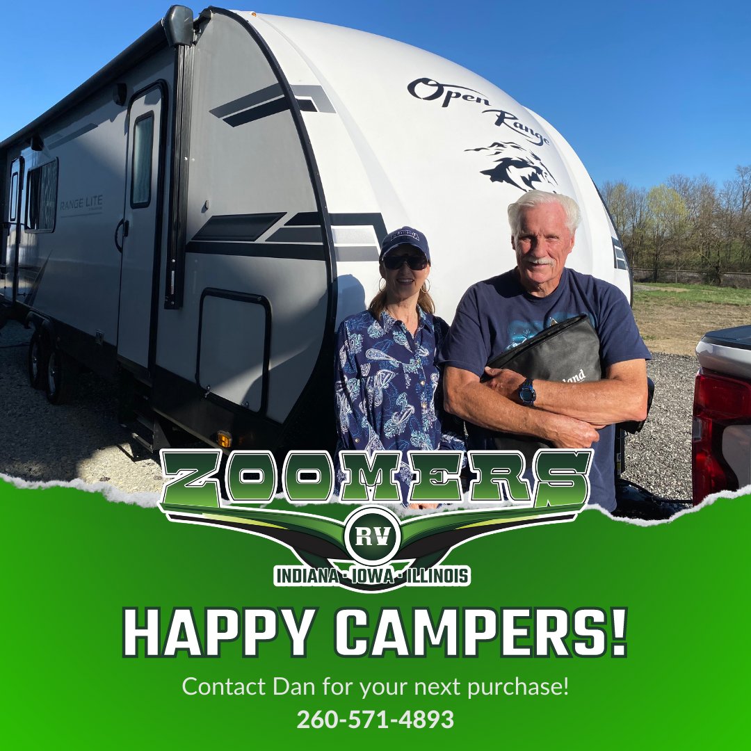 𝐇𝐚𝐩𝐩𝐲 𝐂𝐚𝐦𝐩𝐢𝐧𝐠 𝐭𝐨 𝐭𝐡𝐞 𝐁𝐢𝐬𝐜𝐡𝐨𝐟𝐟'𝐬! 𝐓𝐡𝐞𝐲 𝐚𝐫𝐞 𝐠𝐨𝐢𝐧𝐠 𝐭𝐨 𝐡𝐚𝐯𝐞 𝐭𝐡𝐞 𝐛𝐞𝐬𝐭 𝐬𝐮𝐦𝐦𝐞𝐫!
Thanks Dan for helping the Bischoff's on their RV journey!
See what we have for you at zoomersrv.com ! 
#HappyCamper #ZoomersRV