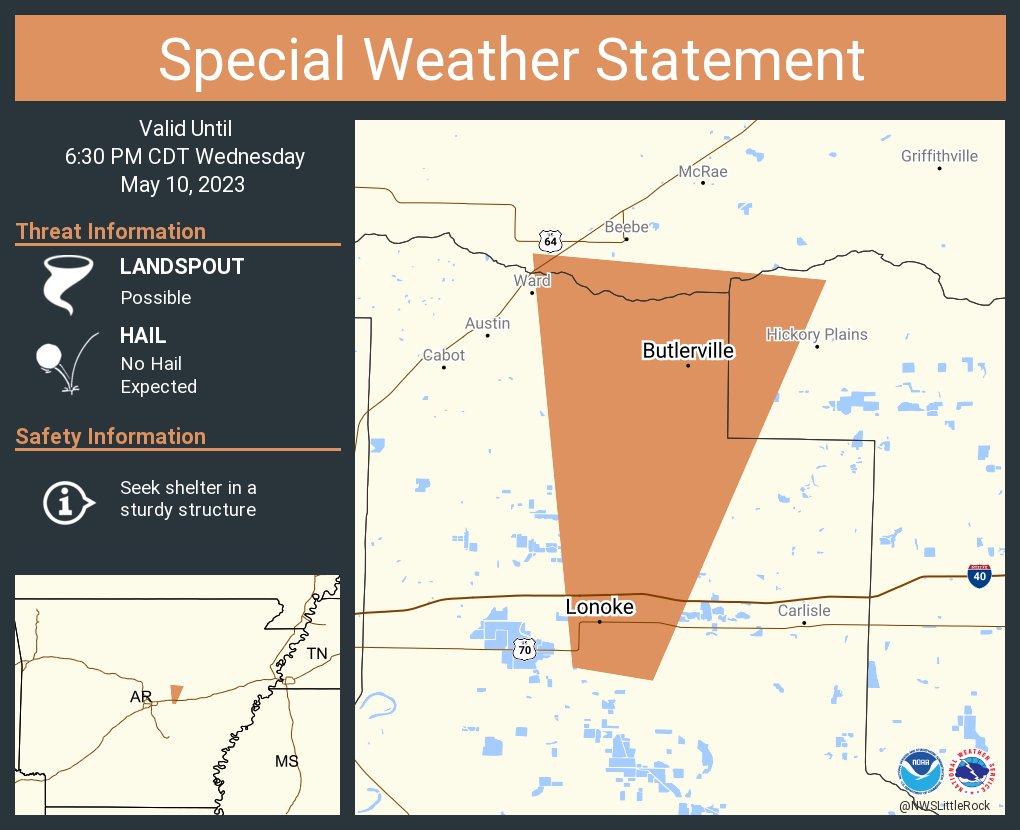 NWS Little Rock on Twitter "A special weather statement has been