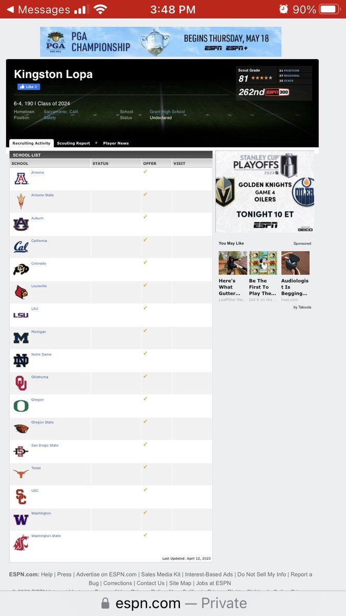 GHSpacersFootball (@grant_union) on Twitter photo With 17 DI offers, and counting, plus being βthat guyβ our scholar athlete <a href="/LopaKingston/">Kingston Lopa</a> has made the ESPN 300 list at 262! #WeAreGrant #PacerForLife π΅π‘π΄ <a href="/CReedGHS/">Carl Reed</a> <a href="/CoachLeach3/">CoachLeach</a> <a href="/Coach_Ferg7/">Deanthone Ferguson</a> <a href="/SydThompson23/">Syd Thompson</a> <a href="/MRHAVINGMOTION/">Daniel Blackwell</a> With 17 DI offers, and counting, plus being βthat guyβ our scholar athlete <a href="/LopaKingston/">Kingston Lopa</a> has made the ESPN 300 list at 262! #WeAreGrant #PacerForLife π΅π‘π΄ <a href="/CReedGHS/">Carl Reed</a> <a href="/CoachLeach3/">CoachLeach</a> <a href="/Coach_Ferg7/">Deanthone Ferguson</a> <a href="/SydThompson23/">Syd Thompson</a> <a href="/MRHAVINGMOTION/">Daniel Blackwell</a>
