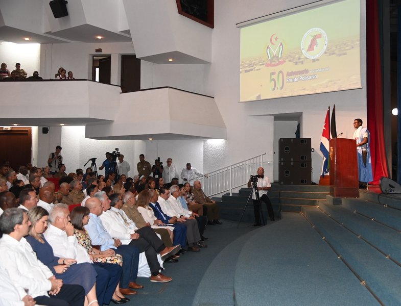 alfonso_noya's tweet photo. La defensa de causa saharaui es principio inamovible para #Cuba. Sincera felicitación del @PartidoPCC y el pueblo cubano, fue transmitida a República Árabe Saharaui Democrática en acto por el 50 Aniversario del Frente Polisario, al q asistió @DiazCanelB. https://t.co/m8ciyQUBHP https://t.co/6V5MFZWvSG