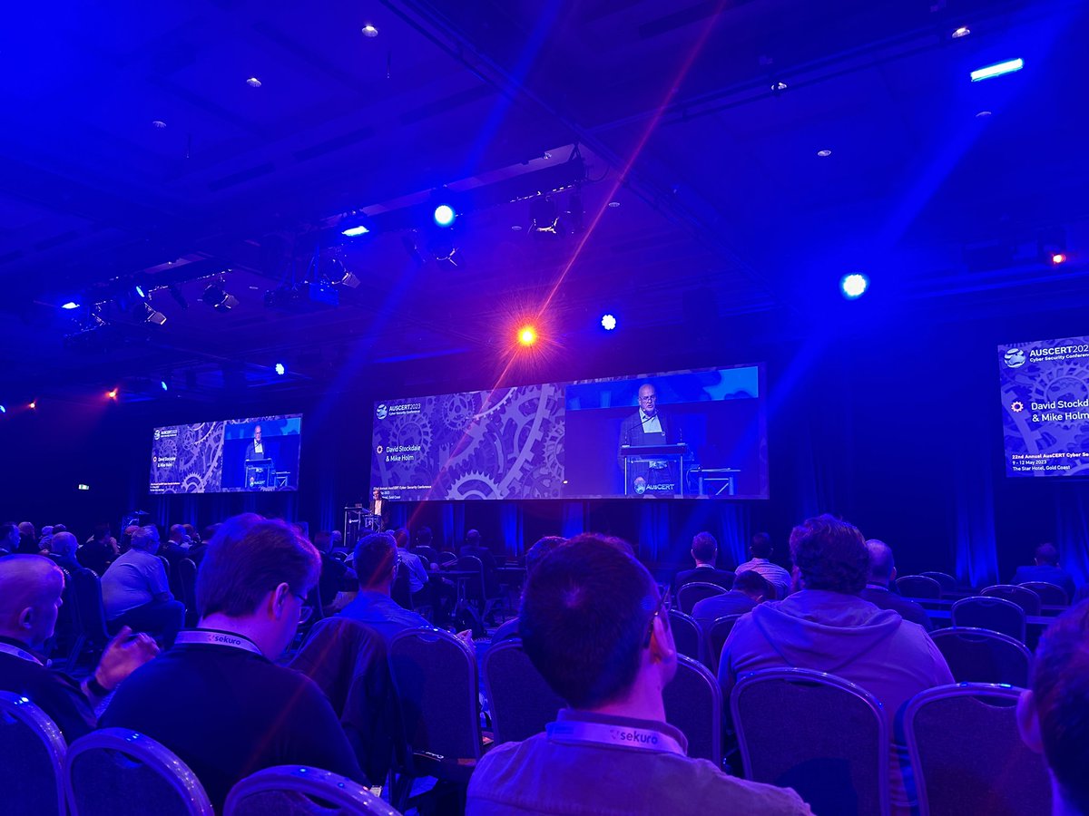 MarkLaffan's tweet photo. Welcome opening with David Stockdale #AusCERT2023 https://t.co/egMBAcxxqC