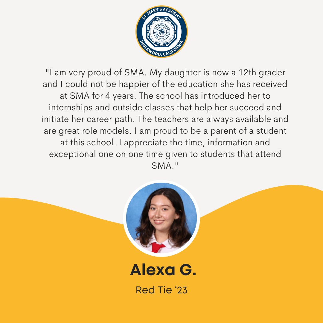 Read what one of our current parents has to say about SMA.
If you are interested in exploring what SMA has to offer for your daughter, contact the Admissions office to schedule a tour! 
admissions@smabelles.org
(310) 674-8470