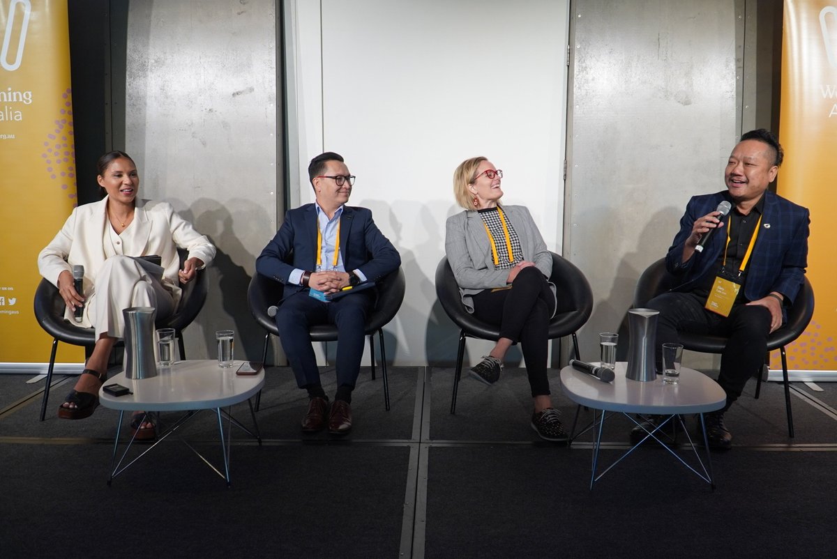 welcomingaus's tweet photo. Stories of Welcome - we're so privileged to hear from these incredible leaders driving change & welcome in their communities.
Gary Lee @cityofmelbourne
Sarah Janali (reppin' the WA presence!)
Zaki Haidari @amnestyOz
#WASymposium2023
#PowerOfPlace
#StudentCity #MelbMoment https://t.co/Dfz2zfdzPF