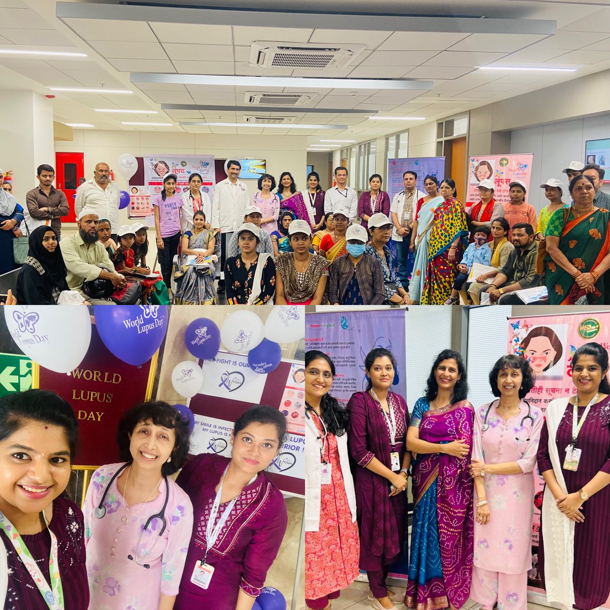 deepti_pramod's tweet photo. #Lupus is conquerable ! All you need is timely diagnosis, discipline in taking medications,  timely follow up and a caring #rheumatologist 

#worldlupusday

Patient awareness at our institute https://t.co/yJRoPAMDhz