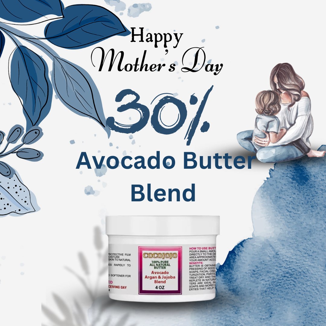 Avocado Butter Blends ☘✨
Our 100% Pure Argan Butter Blends are perfect for around the eye, body massage, lotion replacement, soaps, and many more. ❤
Now get 30% off your purchase when you use code "MOM-30"
cocojojo.com/product/natura…
This code is available for 100 usages only😃