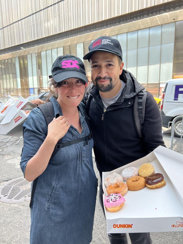 SDCweb's tweet image. SDC was proud to make the WRITE choice and stand in solidarity on the #WGAStrike picket line at Hudson Yards in NYC ✊ @WGAEast #WGAstrong #UnionStrong