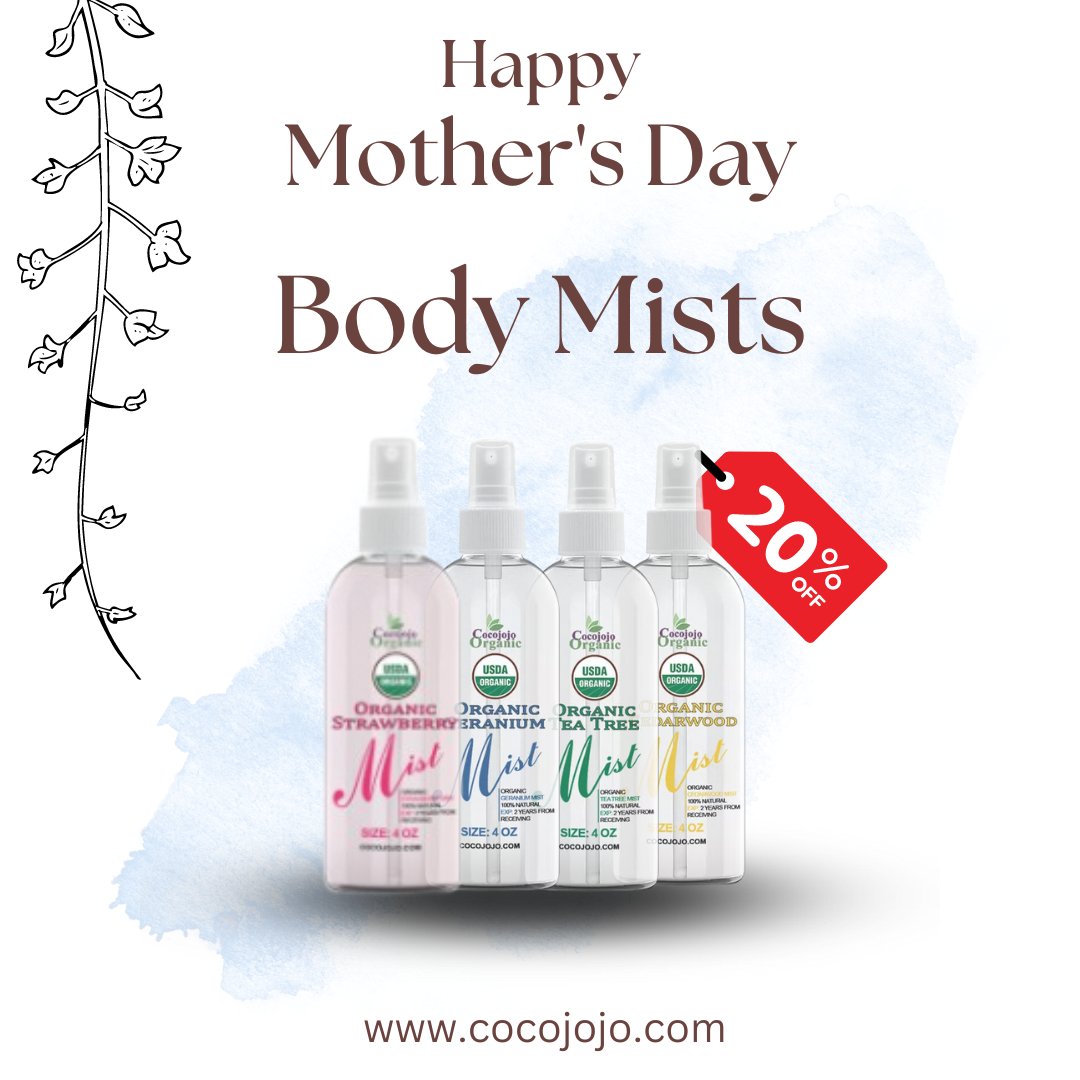 Refresh your senses and nourish your hair with Usda-certified mists! 🤩
With our special code MOM-20, you can get 20% off all mists — including lavender, cedarwood, leave-in and more. 🥳
Hurry! This code is only available for the first 100 customers!☘😍
cocojojo.com/products/face-…