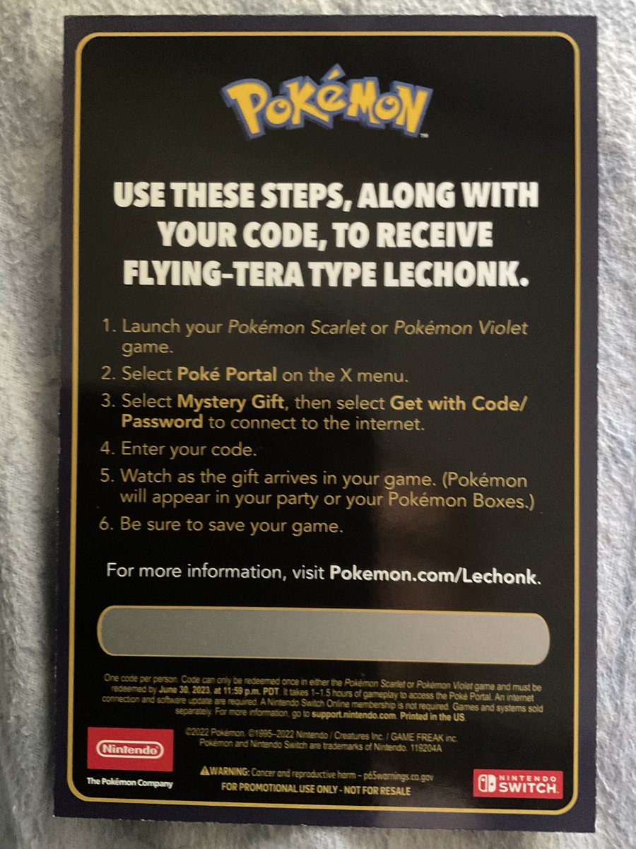 Pokémon Memorial Day Code Giveaway!

FOLLOW, RETWEET, and TAG A FRIEND for a chance to win a key for the Flying Tera Type Lechonk for Pokémon Scarlet and Violet!

Winner will be chosen randomly @ 7PM, Monday, May 29!

#Giveaway #LunarlightVault #Pokemon #Nintendo #MysteryGift