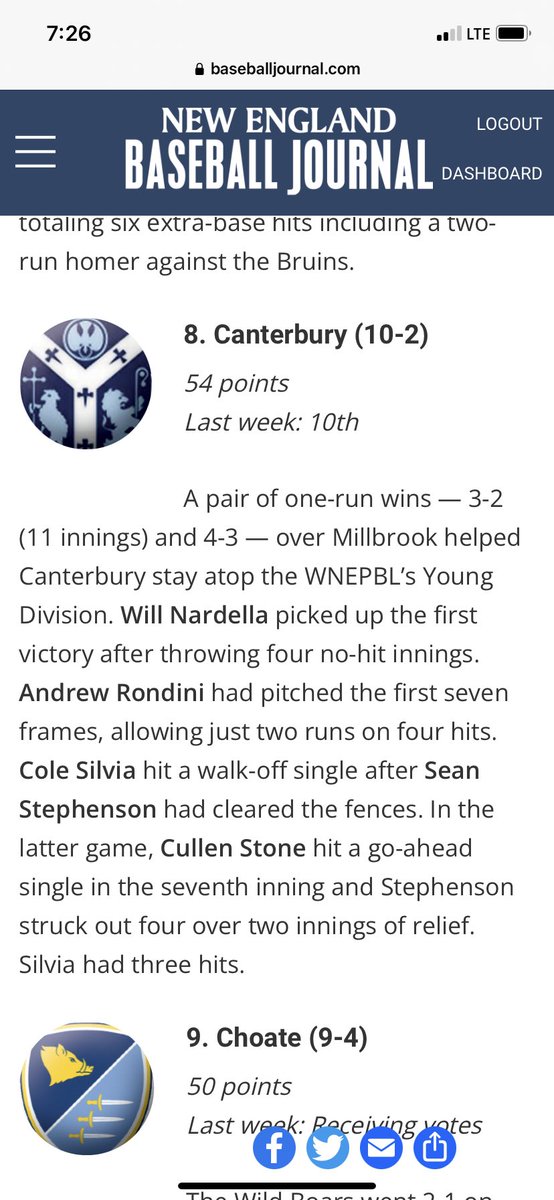 Canterbury Baseball tweet media