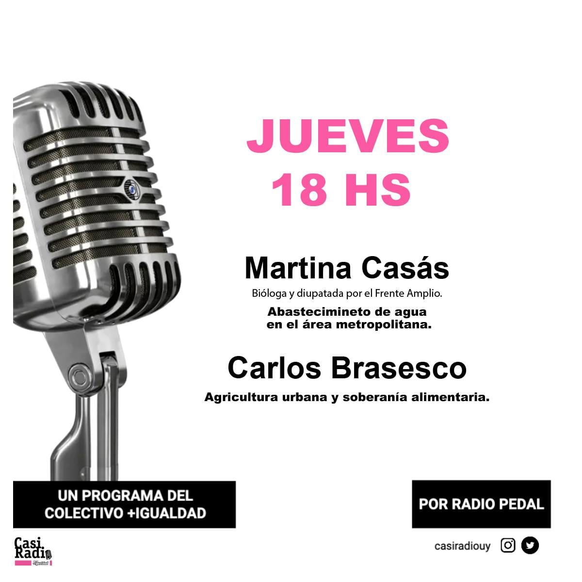 Mañana en #CasiRadio. 
18 hrs por radiopedal.uy.