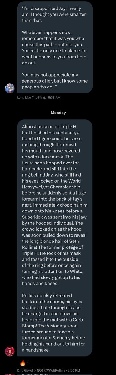 TheRingOfImpact's tweet photo. @THEBLADERVNNER not accepting @CerebralMonarch offered, lead Jay White to something bad...

A man has attacked Jay White from behind, before revealing himself... @AdoptedAVision! Not only him, someone else also attacked a falling Jay... the 3 now standing tall in the ring! https://t.co/VGCirH93ab