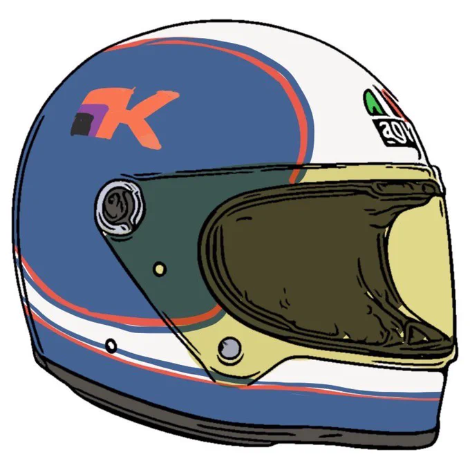 前作がこんな感じで ちょっと安直過ぎたので ケニーとかマモラのメットのイメージ入れてみた。