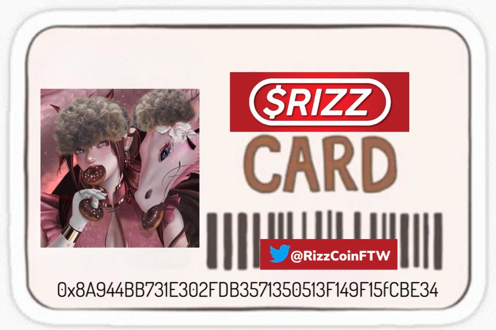 Rizzcoinftw's tweet image. Your RIZZness card has been approved @naniXBT