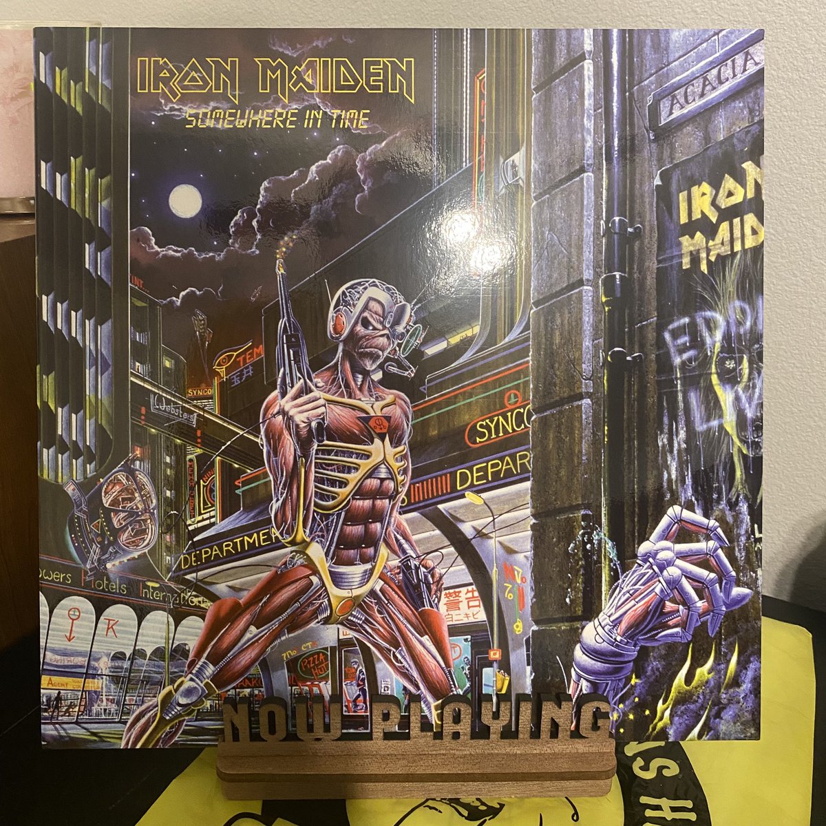 DelanyJeff's tweet photo. Now Listening:

Somewhere in Time
Iron Maiden
Label: EMI 
Released: September 29, 1986

#recordoftheday #vinylcollection #music #nowlistening #coverart #albumart #instavinyl #recordcollection #nowspinning #vinylcollection #nowspinningonvinyl https://t.co/4rdmBNp1sE