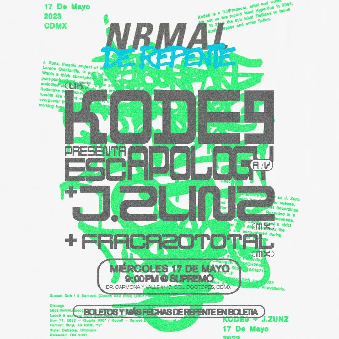 Pues uno de los regresos más esperados es el de Nrmal. Ahora con <a href="/Nrmal/">NRMAL</a> De Repente tendremos una noche de sonidos electrónicos y eclécticos.
bit.ly/3Mr6x5v