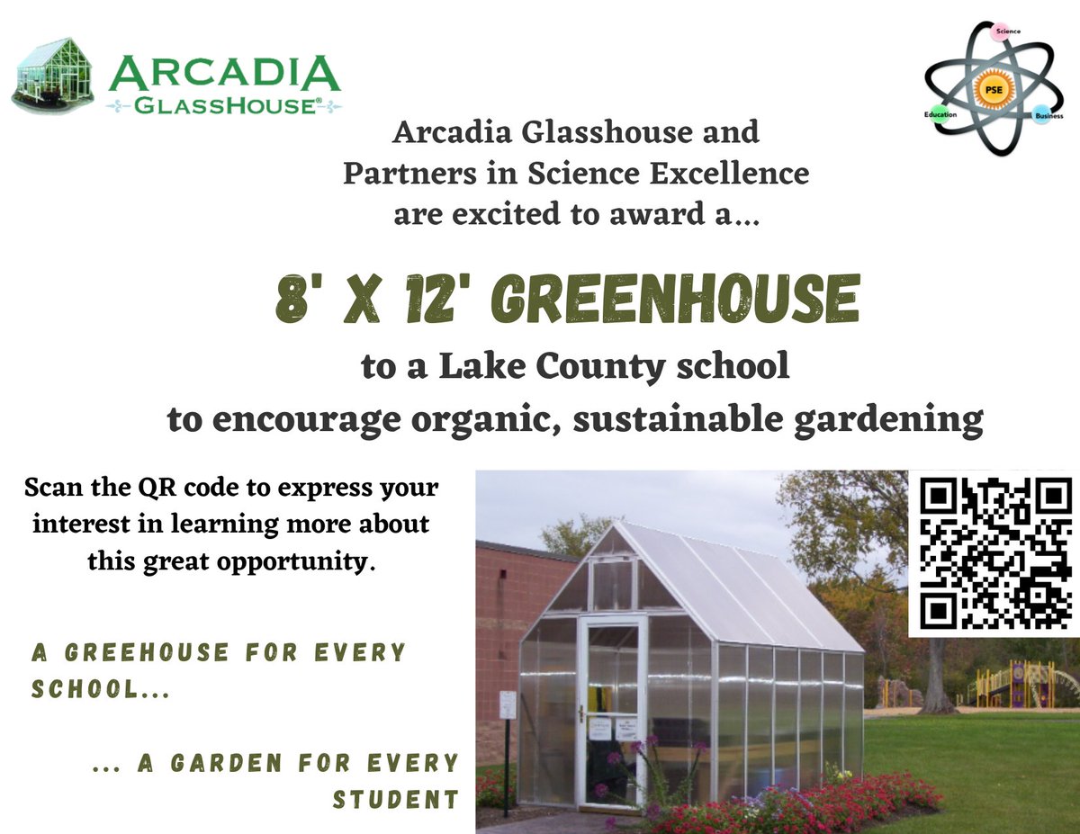 This is an excellent opportunity for an elementary school in Lake County to teach the importance of sustainability to their students.