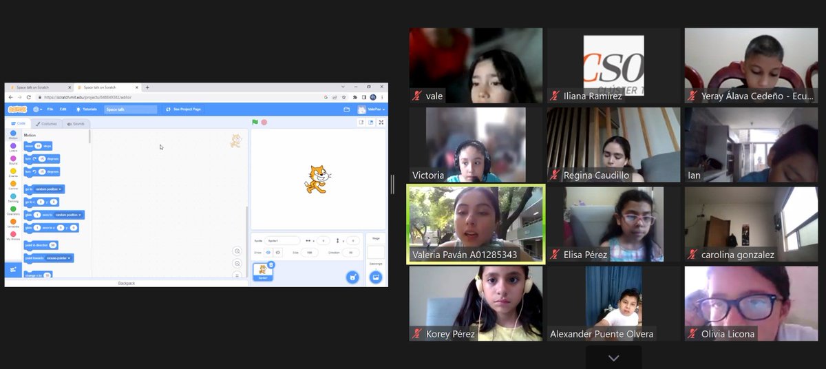 Csoftmty's tweet photo. 💻👩💻👨💻 Taller de Axt@teen 2023: Coder Dojo Scratch, a cargo de estudiantes del @TecdeMonterrey.
#axtateen #coderdojo #motorolasolutionsfoundation #technology #scratchinpractice #computer #MotorolaSolutionsCares @MSIFoundation @axtateen https://t.co/Q3wSn9nvtF