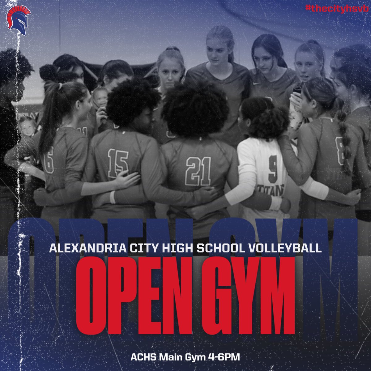thecityhsvb's tweet photo. Open gym starts tomorrow! We’ll be in the main gym at ACHS from 4-6 PM. Remember - you must be cleared in RankOne to participate https://t.co/7D1llqqgEc
