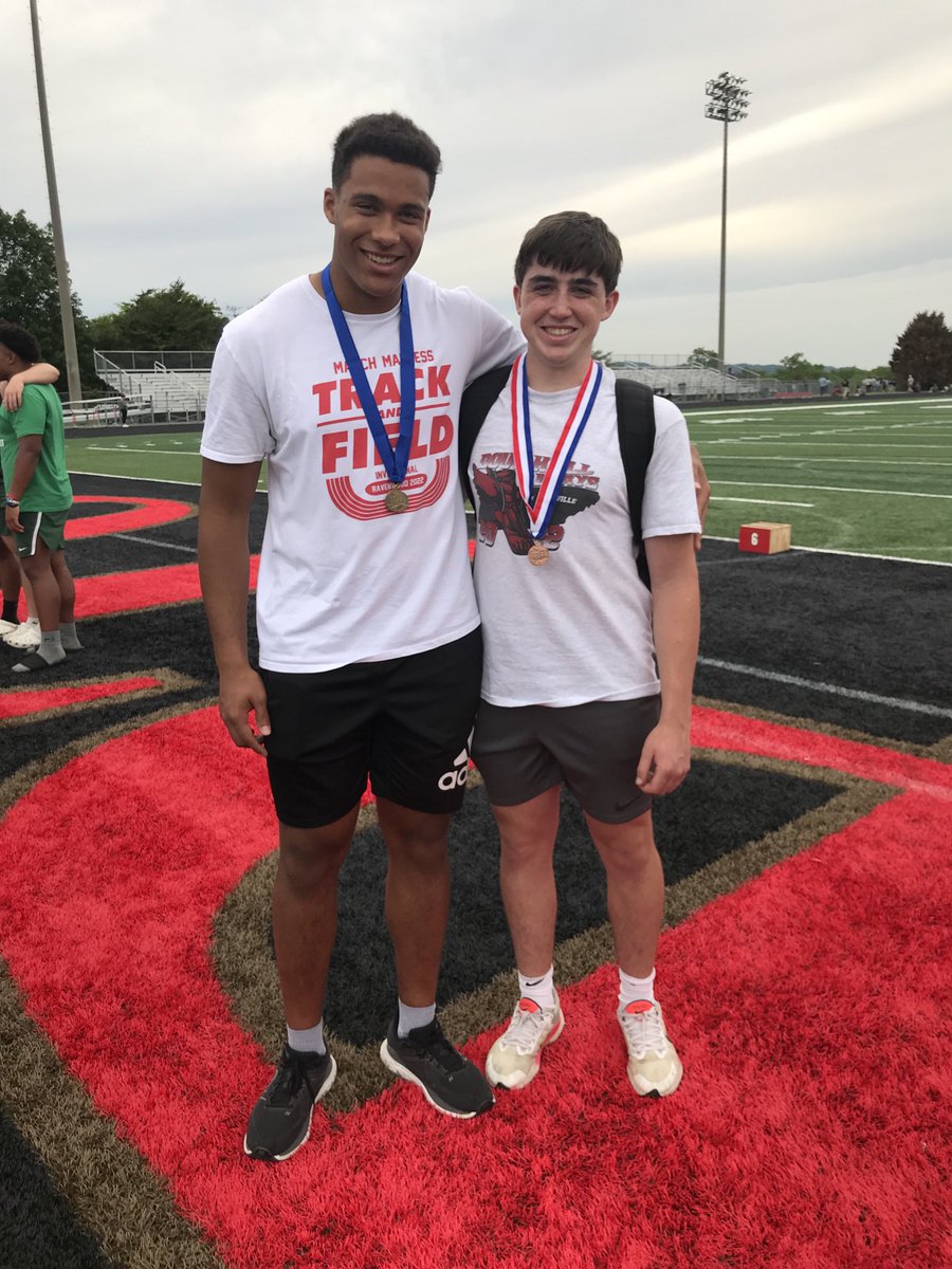 State bound in the disc! Mason Green and John Mark Coggin. Mason won the shot and disc and broke his own school record in the disc 💪