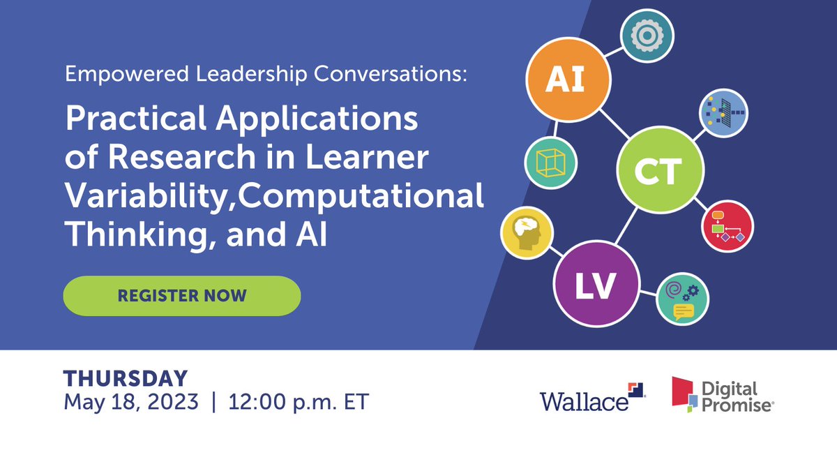 I’m excited to attend a webinar in the "Empowered Leadership Conversations: Practical Applications of Research in Learner Variability, Computational Thinking, and AI" series and I’d love for YOU to join:
✅ Register!
🗓 Mark your calendar!
📣 Share!
bit.ly/3NHVKVu"