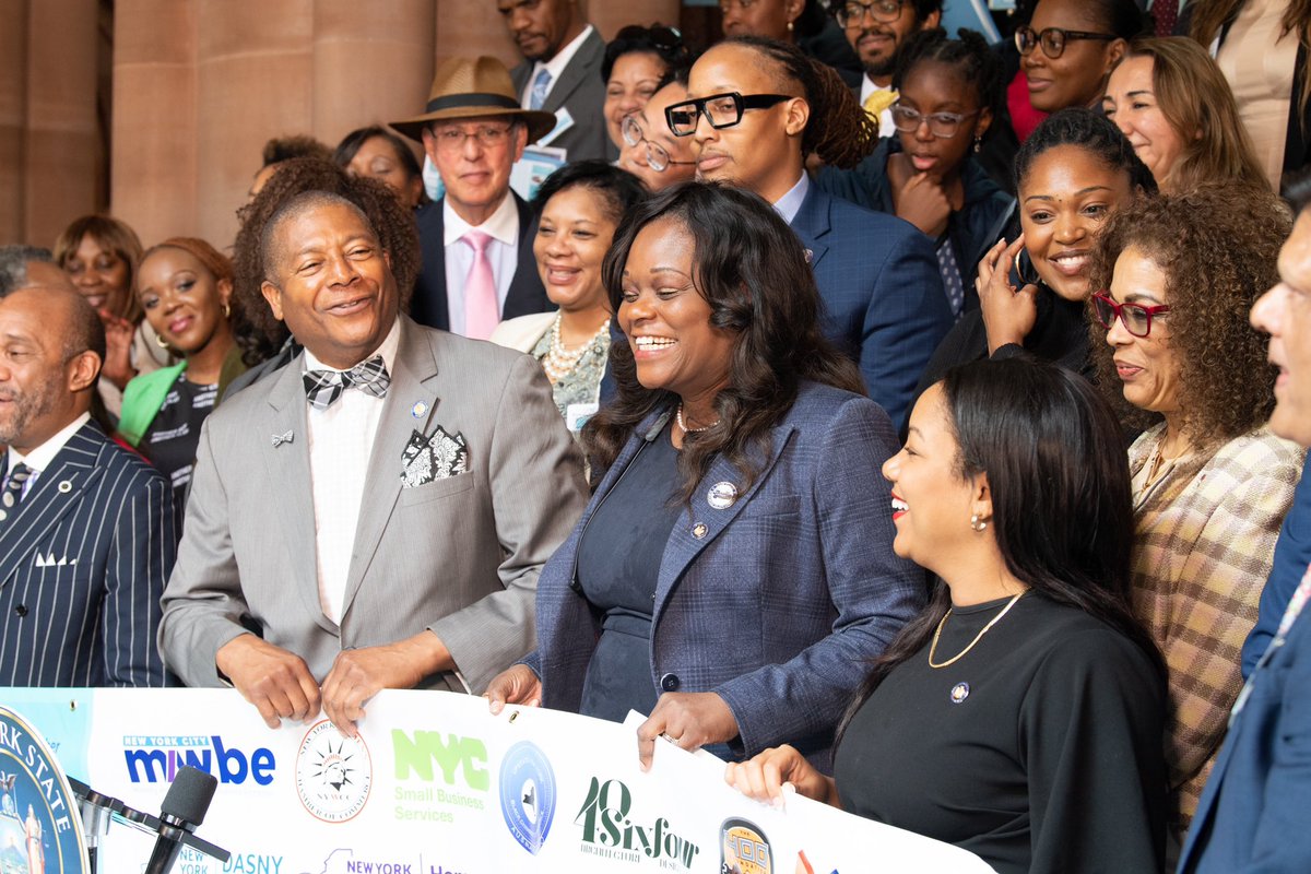 AMBichotte's tweet photo. #MWBEs still face an uphill battle &amp; disparities in NY government contracting.   

Our MBWE Advocacy Day convened legislators, City &amp; State agencies &amp; biz stakeholders to champion for equality.

Thanks to all who participated as we fight to level the playing field for our MWBEs. https://t.co/L6eiLvf1Vz