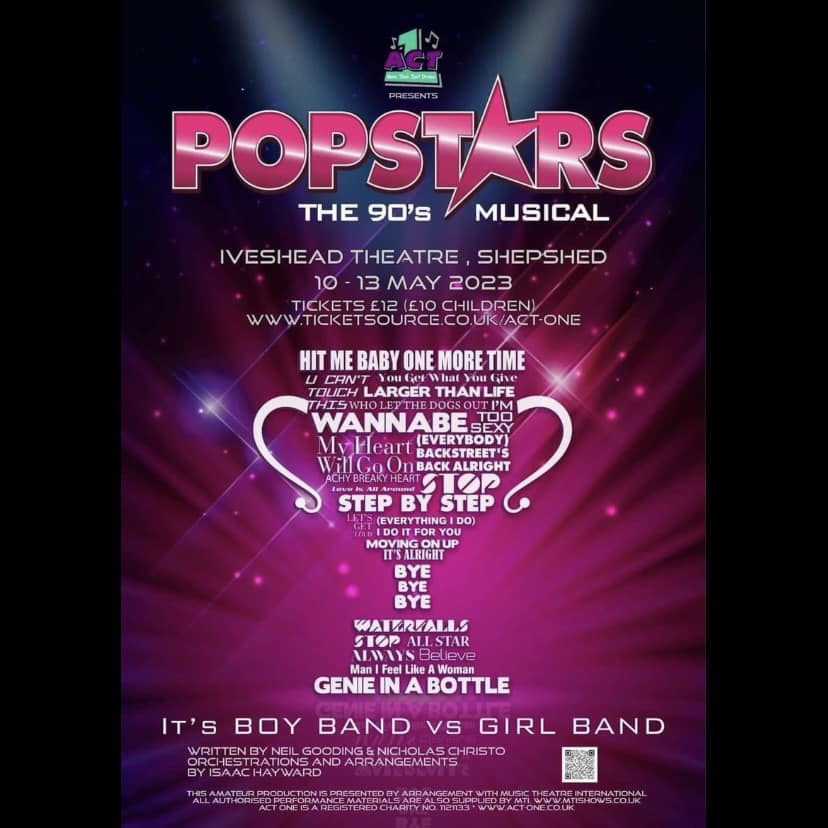 #Popstars <a href="/ivesheadschool/">Iveshead</a> #Shepshed #AdrianDobson <a href="/syladg/">Support Local Drama</a> @hothousenttm <a href="/WhatsOnLeics/">What's On Leicester</a> <a href="/loughecho/">Loughborough Echo</a> The ultimate 90's musical showcases some up and coming young talent with a mega soundtrack created before these actors were even around. Boyband Vs Girlband. kevcastletheatrereviews.blogspot.com/2023/05/popsta…