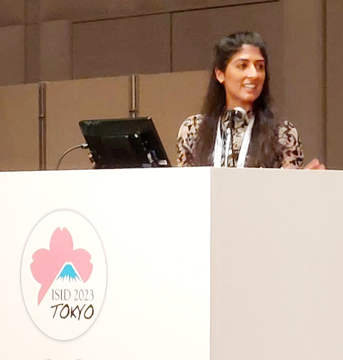 derm_scientist's tweet photo. Amaani Hussain from @NJR_Newcastle Nick Reynolds lab presenting data from @BADBIR interrogated with a LSTM recurrent neural network model to predict outcomes following biologic therapy in psoriasis at #ISID2023Tokyo https://t.co/H3YFxOPKcT