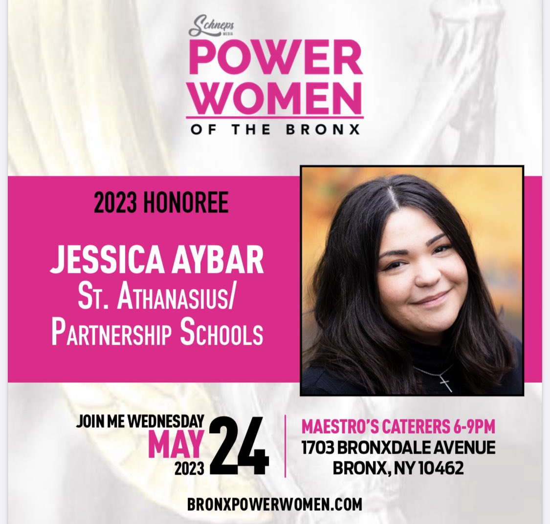 Humbled&excited to be honored with 39 other women leaders in the BX on 5/24 by #schnepsmedia. Power women of the BX honors “fearless women who make the Bx a vibrant place to live, work, and do business.” Full circle moment for this BX girl 🥹@PartnershipPost @StAthanasiusBX