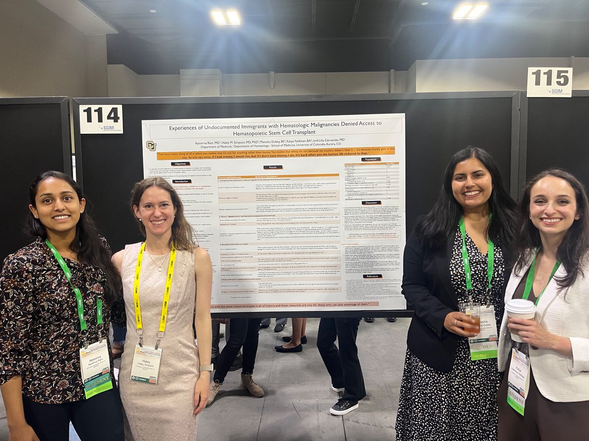 Lilia Cervantes (@cervantes_lily1) on Twitter photo So proud—Qualitative study from Drs. Ram, Simpson, Manisha & Katya: “Experiences of undocumented immigrants w/hematologic cancer who cannot access hematopoietic stem cell transplant”
“If I had money, I would live. It’s hard when you see human life reduced to this”
<a href="/SocietyGIM/">Society of General Internal Medicine (SGIM)</a> So proud—Qualitative study from Drs. Ram, Simpson, Manisha & Katya: “Experiences of undocumented immigrants w/hematologic cancer who cannot access hematopoietic stem cell transplant”
“If I had money, I would live. It’s hard when you see human life reduced to this”
<a href="/SocietyGIM/">Society of General Internal Medicine (SGIM)</a>