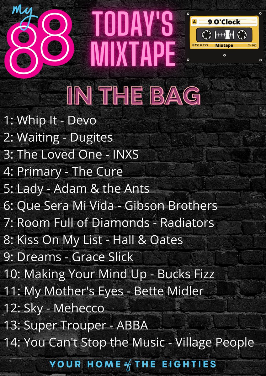 My88FM on Twitter "Here's the playlist for today's 9OClockMixTape, playing songs from the 1981