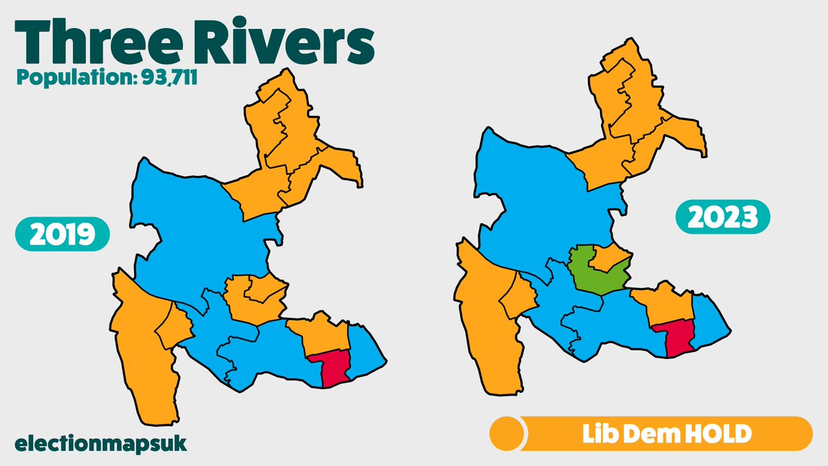 Election Maps UK on Twitter "Three Rivers Result LE2023 LDM 8 (1