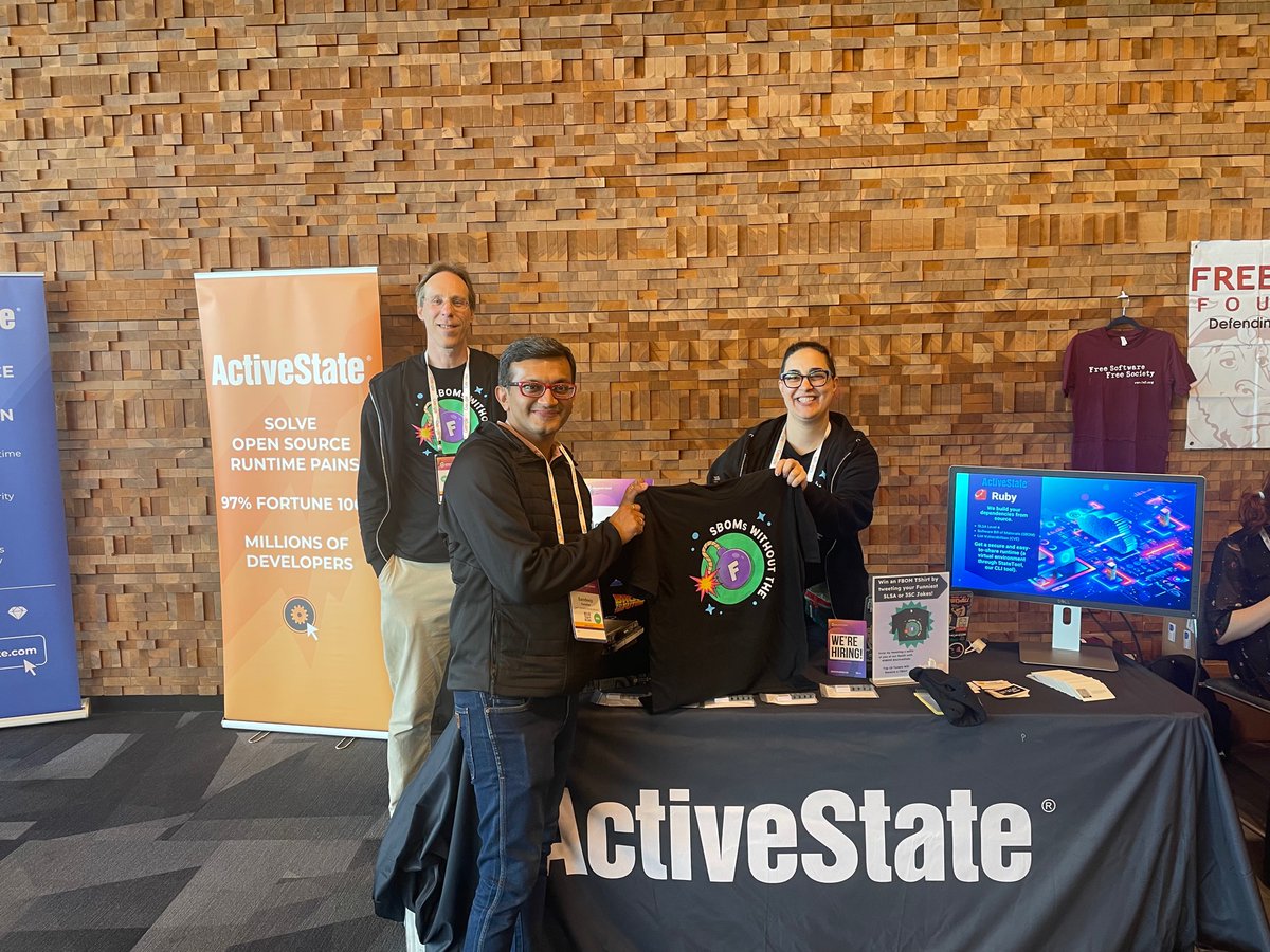 At @ActiveState booth at #ossna 2023