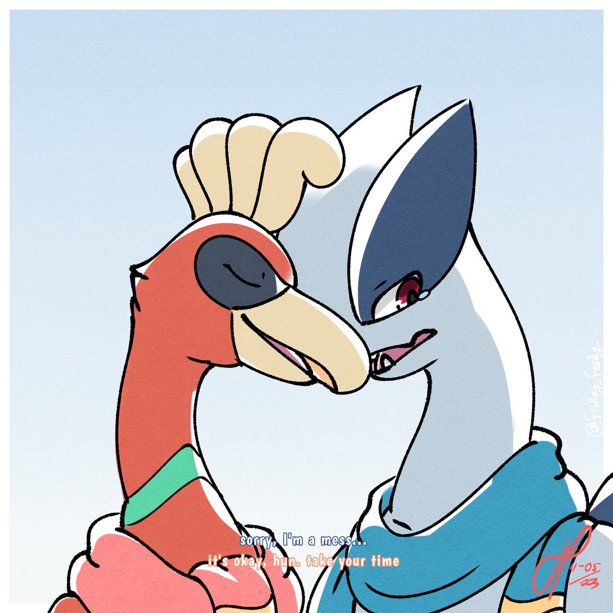 🧡 Full-time Fox 🦊 on X: 🌈Fanart Day: Rainbow Ho-oh🏳️🌈 Ho-Oh's feathers glow in seven colors depending on the angle at which they are struck by light. These feathers are said to
